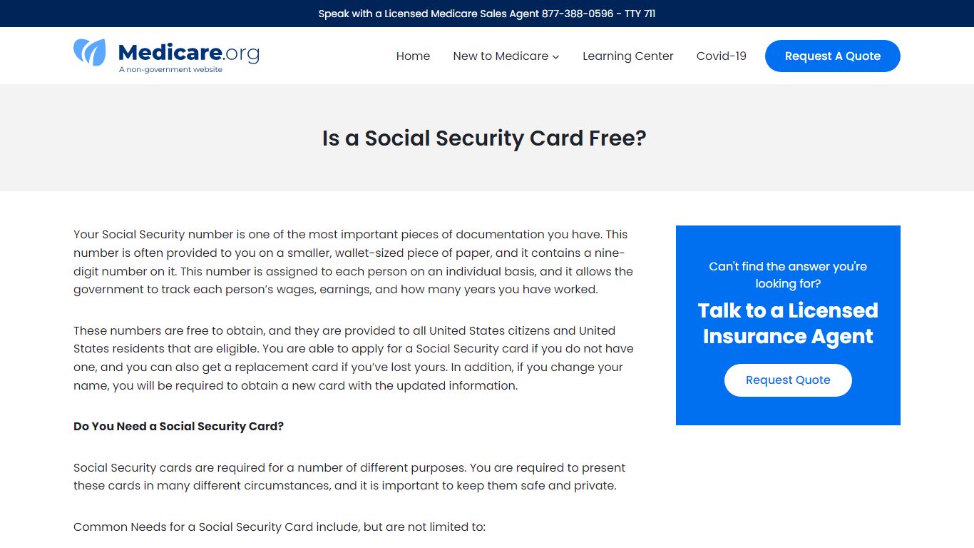 Is a Social Security Card Free? - Medicare.org